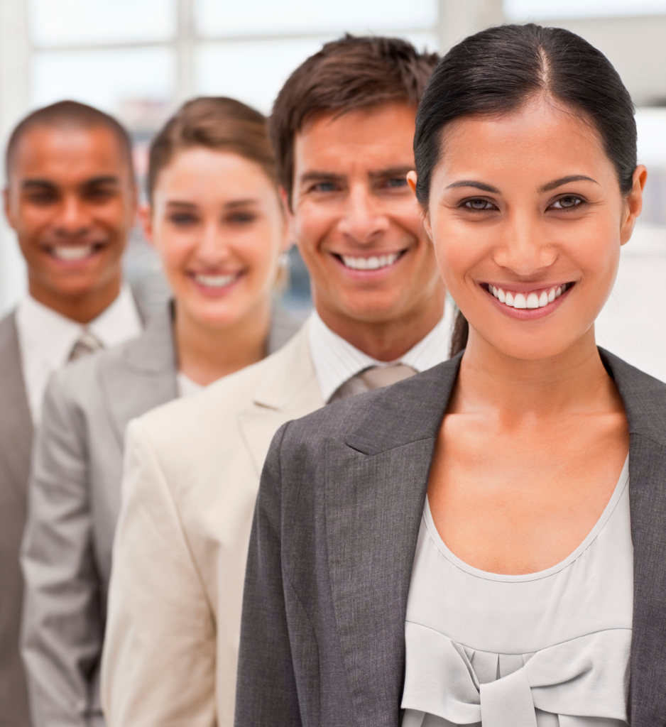 Smiling business professionals